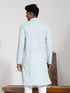 Vastramay Men's Aqua Rayon Kurta
